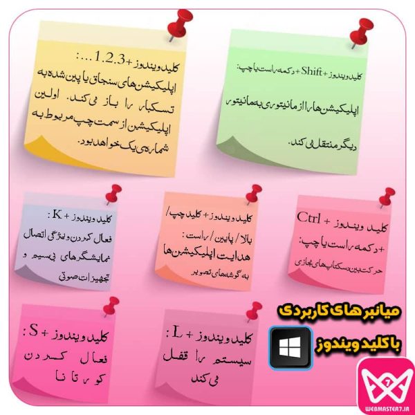 میانبر های #کاربردی با کلید ویندوز